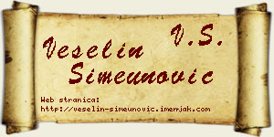 Veselin Simeunović vizit kartica